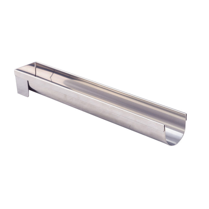 Gouttière à bûche ronde inox  L 30 * 4,5 cm haut 3,5 cm- De Buyer