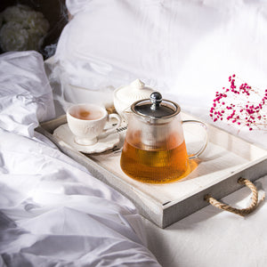 Service à thé de voyage portable avec étui, mini théière en porcelaine, 3  tasses à thé